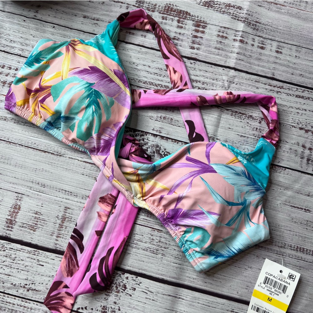 Bar III Tropical Bikini Swim Top